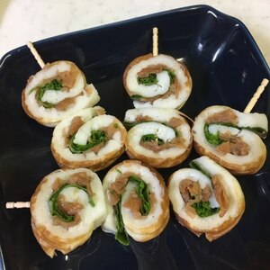 お弁当にも♪簡単ちくわの梅しそ巻き